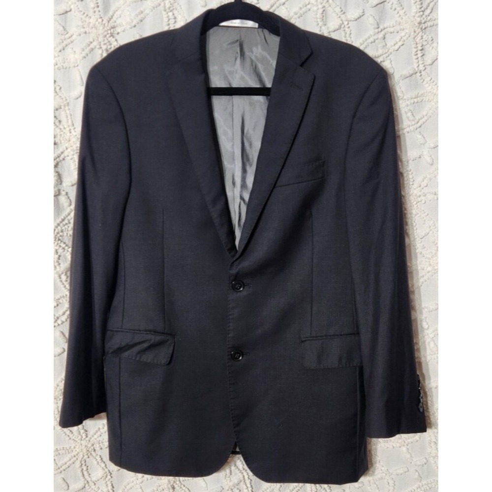 Murano Blazer Mens 40S Dark Gray Wool Collezione Slim Fit Preppy Dressy Business